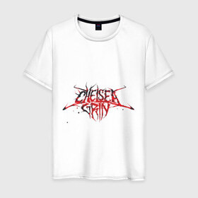 Мужская футболка хлопок с принтом Chelsea Grin в городе Новоалтайск, 100% хлопок | прямой крой, круглый вырез горловины, длина до линии бедер, слегка спущенное плечо. | Тематика изображения на принте: chelsea | grin | metal | music | грин | метал | музыка | челси