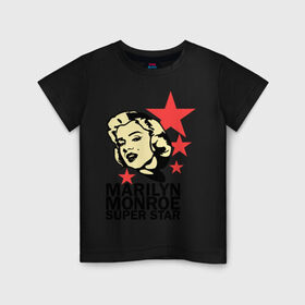 Детская футболка хлопок с принтом Marilyn Monroe в городе Новоалтайск, 100% хлопок | круглый вырез горловины, полуприлегающий силуэт, длина до линии бедер | 