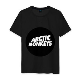Мужская футболка хлопок с принтом Arctic Monkeys Round в городе Новоалтайск, 100% хлопок | прямой крой, круглый вырез горловины, длина до линии бедер, слегка спущенное плечо. | arctic | monkeys | round | круг
