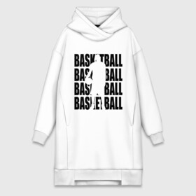 Платье-худи хлопок с принтом Basketball в городе Новоалтайск,  |  | basketball | баскетбол | мяч | силуэт | спортсмен