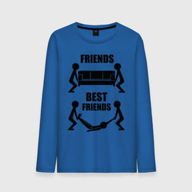 Мужской лонгслив хлопок с принтом Best friends в городе Новоалтайск, 100% хлопок |  | best friends forever | диван | друзья | лучшие | подарки | подруге. друг | труп