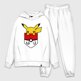 Мужской костюм хлопок OVERSIZE с принтом Пикачу в кармане в городе Новоалтайск,  |  | pikachu | карман | пикачу | покебол | покемон