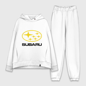 Женский костюм хлопок Oversize с принтом Subaru Logo в городе Новоалтайск,  |  | logo | subaru | автомобиль | логотип | марка | субару