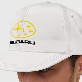 Кепка снепбек с прямым козырьком с принтом Subaru Logo в городе Новоалтайск, хлопок 100% |  | logo | subaru | автомобиль | логотип | марка | субару