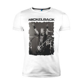Мужская футболка премиум с принтом Nickelback в городе Новоалтайск, 92% хлопок, 8% лайкра | приталенный силуэт, круглый вырез ворота, длина до линии бедра, короткий рукав | nickelback | альтернативный | рок | хард
