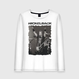 Женский лонгслив хлопок с принтом Nickelback в городе Новоалтайск, 100% хлопок |  | nickelback | альтернативный | рок | хард