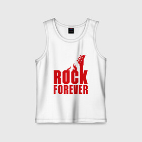 Детская майка хлопок с принтом Rock Forever (Рок Навсегда) в городе Новоалтайск,  |  | гитара