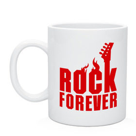 Кружка с принтом Rock Forever (Рок Навсегда) в городе Новоалтайск, керамика | объем — 330 мл, диаметр — 80 мм. Принт наносится на бока кружки, можно сделать два разных изображения | гитара