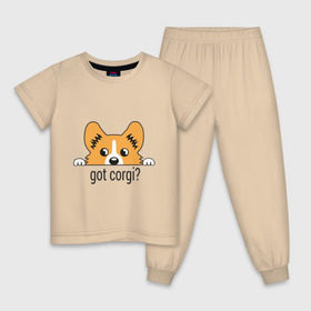 Детская пижама хлопок с принтом Got Corgi в городе Новоалтайск, 100% хлопок |  брюки и футболка прямого кроя, без карманов, на брюках мягкая резинка на поясе и по низу штанин
 | got corgi | корги | пес | собака