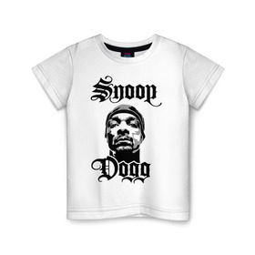 Детская футболка хлопок с принтом Snoop Dogg в городе Новоалтайск, 100% хлопок | круглый вырез горловины, полуприлегающий силуэт, длина до линии бедер | rap | snoop dogg | музыка | рэп | снуп дог