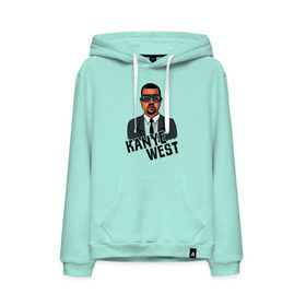 Мужская толстовка хлопок с принтом kanye west в городе Новоалтайск, френч-терри, мягкий теплый начес внутри (100% хлопок) | карман-кенгуру, эластичные манжеты и нижняя кромка, капюшон с подкладом и шнурком | Тематика изображения на принте: 