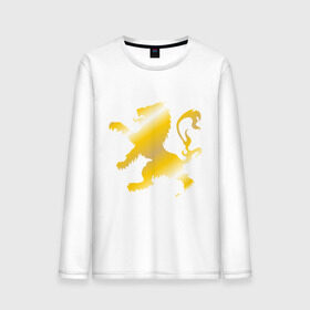 Мужской лонгслив хлопок с принтом The Lion Rampant в городе Новоалтайск, 100% хлопок |  | lion | rampant | герб | золото | лев