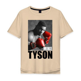 Мужская футболка хлопок Oversize с принтом Mike Tyson в городе Новоалтайск, 100% хлопок | свободный крой, круглый ворот, “спинка” длиннее передней части | майк тайсон