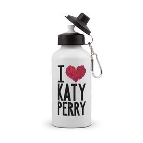 Бутылка спортивная с принтом I love Katy Perry в городе Новоалтайск, металл | емкость — 500 мл, в комплекте две пластиковые крышки и карабин для крепления | katy perry | pop | знаменитости | корона | кэти перри | музыка | певица