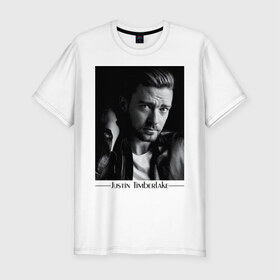 Мужская футболка премиум с принтом Justin Timberlake в городе Новоалтайск, 92% хлопок, 8% лайкра | приталенный силуэт, круглый вырез ворота, длина до линии бедра, короткий рукав | justin timberlake | pop | джастин тимберлейк | знаменитости | музыка | певец