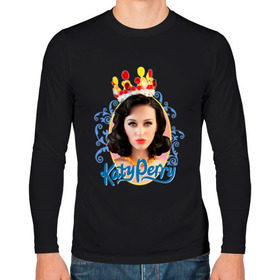 Мужской лонгслив хлопок с принтом Katy Perry в городе Новоалтайск, 100% хлопок |  | katy perry | pop | знаменитости | корона | кэти перри | музыка | певица