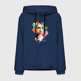 Мужская толстовка хлопок с принтом Kurt Cobain в городе Новоалтайск, френч-терри, мягкий теплый начес внутри (100% хлопок) | карман-кенгуру, эластичные манжеты и нижняя кромка, капюшон с подкладом и шнурком | kurt cobain | nirvana | pock | wpap | знаменитости | курт кобейн | нирвана | рок