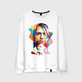 Мужской свитшот хлопок с принтом Kurt Cobain в городе Новоалтайск, 100% хлопок |  | kurt cobain | nirvana | pock | wpap | знаменитости | курт кобейн | нирвана | рок