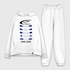 Женский костюм хлопок Oversize с принтом One love subaru в городе Новоалтайск,  |  | logo | one love | sti | subaru | авто | лого | субарик | субару