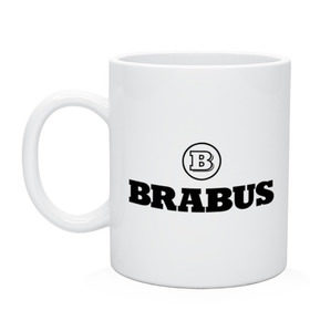Кружка с принтом Brabus в городе Новоалтайск, керамика | объем — 330 мл, диаметр — 80 мм. Принт наносится на бока кружки, можно сделать два разных изображения | Тематика изображения на принте: benz | brabus | logo | mercedes | авто | брабус | лого | мерс | мерседес бенс