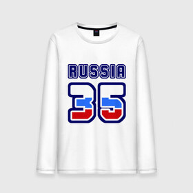 Мужской лонгслив хлопок с принтом Russia - 35 (Вологодская область) в городе Новоалтайск, 100% хлопок |  | Тематика изображения на принте: russia | вологда | вологодская область | номер | область | регион | россия