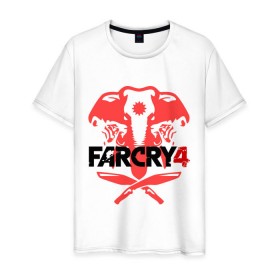 Мужская футболка хлопок с принтом Far Cry 4 (1) в городе Новоалтайск, 100% хлопок | прямой крой, круглый вырез горловины, длина до линии бедер, слегка спущенное плечо. | cry | far | far cry | ubisoft | край | фар | фаркрай | юбисофт