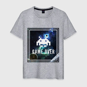 Мужская футболка хлопок с принтом Space invaders в городе Новоалтайск, 100% хлопок | прямой крой, круглый вырез горловины, длина до линии бедер, слегка спущенное плечо. | 