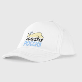 Детская бейсболка с принтом Холодная Россия в городе Новоалтайск, 100% хлопок | классический козырек, металлическая застежка-регулятор размера | зима | медведь | мишка | мороз | погода | россия | сон | холодно