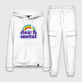 Мужской костюм хлопок с толстовкой с принтом Rainbow death metal в городе Новоалтайск,  |  | будь металистом | волшебство | метал | музыка | оставайся рокером | прикол | радуга | рок | рокерам