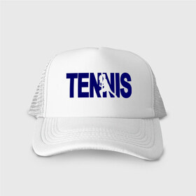 Кепка тракер с сеткой с принтом Tennis в городе Новоалтайск, трикотажное полотно; задняя часть — сетка | длинный козырек, универсальный размер, пластиковая застежка | tennis | теннис