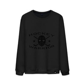 Мужской свитшот хлопок с принтом Hockey warrior в городе Новоалтайск, 100% хлопок |  | hockey | warrior | воин | хоккей