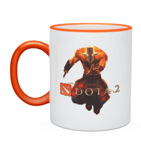 Кружка двухцветная с принтом Dota 2 Juggernaut в городе Новоалтайск, керамика | объем — 330 мл, диаметр — 80 мм. Цветная ручка и кайма сверху, в некоторых цветах — вся внутренняя часть | dota | dota2 | juggernaut | джаггернаут | дота | дота2