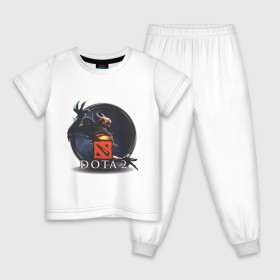 Детская пижама хлопок с принтом Shadow Fiend Dota 2 в городе Новоалтайск, 100% хлопок |  брюки и футболка прямого кроя, без карманов, на брюках мягкая резинка на поясе и по низу штанин
 | dota | dota2 | shadow fiend | дота | дота2