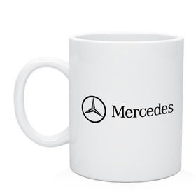 Кружка с принтом Mercedes Logo в городе Новоалтайск, керамика | объем — 330 мл, диаметр — 80 мм. Принт наносится на бока кружки, можно сделать два разных изображения | Тематика изображения на принте: logo | mercedes