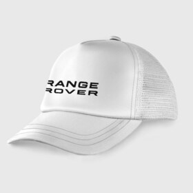 Детская кепка тракер с принтом Range Rover в городе Новоалтайск, Козырек - 100% хлопок. Кепка - 100% полиэстер, Задняя часть - сетка | универсальный размер, пластиковая застёжка | range rover
