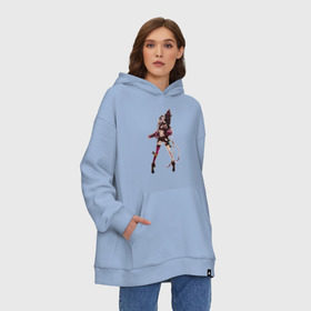 Худи SuperOversize хлопок с принтом Jinx в городе Новоалтайск, 70% хлопок, 30% полиэстер, мягкий начес внутри | карман-кенгуру, эластичная резинка на манжетах и по нижней кромке, двухслойный капюшон
 | jinx | league of legends | lol | riot | riot games | джинкс | игра | лига легенд | лол