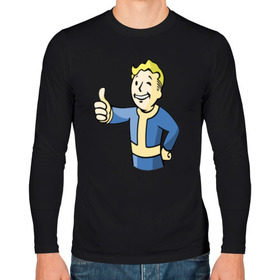 Мужской лонгслив хлопок с принтом Fallout vault boy в городе Новоалтайск, 100% хлопок |  | 