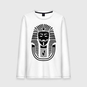 Мужской лонгслив хлопок с принтом Swag anonymous of Egypt в городе Новоалтайск, 100% хлопок |  | swag | v | vendetta | анонимус | ви | сваг | свег | свэг | фараон