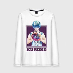 Мужской лонгслив хлопок с принтом Куроко в городе Новоалтайск, 100% хлопок |  | basket | kuroko no basket | kuroko no basuke | аниме | баскетбол | куроко | мяч | парни | спорт