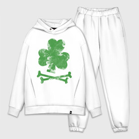 Мужской костюм хлопок OVERSIZE с принтом Клевер в городе Новоалтайск,  |  | st. patrick day | горшок золота | день святого патрика | зеленый | ирландия | клевер | лепрекон | праздники | радуга | трилистник