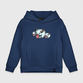 Детское худи Oversize хлопок с принтом Poro League Of Legends в городе Новоалтайск, френч-терри — 70% хлопок, 30% полиэстер. Мягкий теплый начес внутри —100% хлопок | боковые карманы, эластичные манжеты и нижняя кромка, капюшон на магнитной кнопке | leagueoflegends | lol | довольно злые поро | но такие милые ^^poro