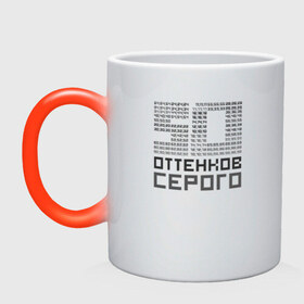 Кружка хамелеон с принтом 50 оттенков серого в городе Новоалтайск, керамика | меняет цвет при нагревании, емкость 330 мл | fifty shades of grey