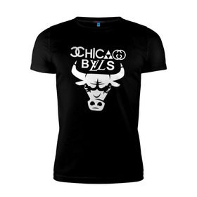 Мужская футболка премиум с принтом Chicago Bulls fun logo в городе Новоалтайск, 92% хлопок, 8% лайкра | приталенный силуэт, круглый вырез ворота, длина до линии бедра, короткий рукав | chicago bulls | антибрэнд