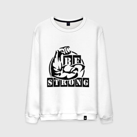 Мужской свитшот хлопок с принтом Be strong в городе Новоалтайск, 100% хлопок |  | be strong | будь сильным