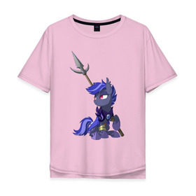 Мужская футболка хлопок Oversize с принтом BatPony - (ОС) в городе Новоалтайск, 100% хлопок | свободный крой, круглый ворот, “спинка” длиннее передней части | batpony | batpony   со популярного мульт сериала mylittlepony (mlp) [пони мышказ]mlp | pony | warrior | бэтпони | воин | го | мыш | пони