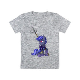 Детская футболка хлопок с принтом BatPony - (ОС) в городе Новоалтайск, 100% хлопок | круглый вырез горловины, полуприлегающий силуэт, длина до линии бедер | batpony | batpony   со популярного мульт сериала mylittlepony (mlp) [пони мышказ]mlp | pony | warrior | бэтпони | воин | го | мыш | пони