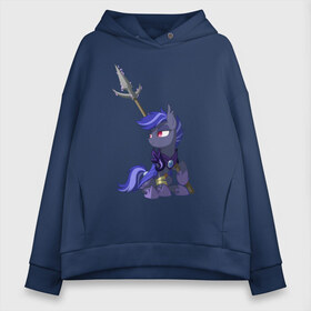 Женское худи Oversize хлопок с принтом BatPony - (ОС) в городе Новоалтайск, френч-терри — 70% хлопок, 30% полиэстер. Мягкий теплый начес внутри —100% хлопок | боковые карманы, эластичные манжеты и нижняя кромка, капюшон на магнитной кнопке | batpony | batpony   со популярного мульт сериала mylittlepony (mlp) [пони мышказ]mlp | pony | warrior | бэтпони | воин | го | мыш | пони