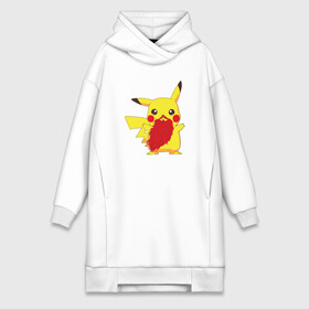 Платье-худи хлопок с принтом Пикачу с бородой в городе Новоалтайск,  |  | pokemon | пикачу