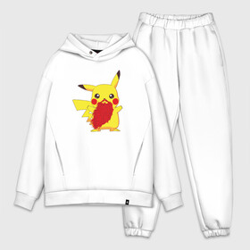 Мужской костюм хлопок OVERSIZE с принтом Пикачу с бородой в городе Новоалтайск,  |  | pokemon | пикачу