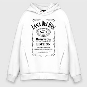 Мужское худи Oversize хлопок с принтом Lana Del Ray в городе Новоалтайск, френч-терри — 70% хлопок, 30% полиэстер. Мягкий теплый начес внутри —100% хлопок | боковые карманы, эластичные манжеты и нижняя кромка, капюшон на магнитной кнопке | lana del ray born to die